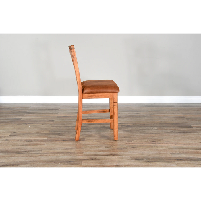 Sunny Designs Double Crossback Barstool Rustic Oak - Bed & Sofa Hub
