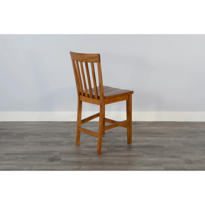Sunny Designs Sedona 24-inch Slatback Bar Stool Rustic Oak - Bed & Sofa Hub