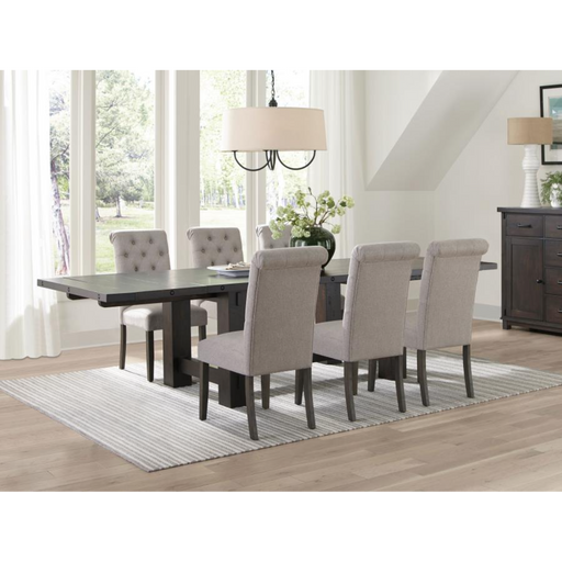 Coaster Calandra 7-piece Extension Leaf Dining Room Table Set Beige - Bed & Sofa Hub