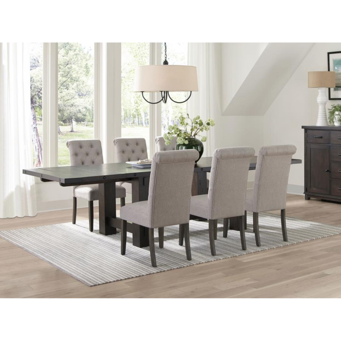 Coaster Calandra 7-piece Extension Leaf Dining Room Table Set Beige - Bed & Sofa Hub