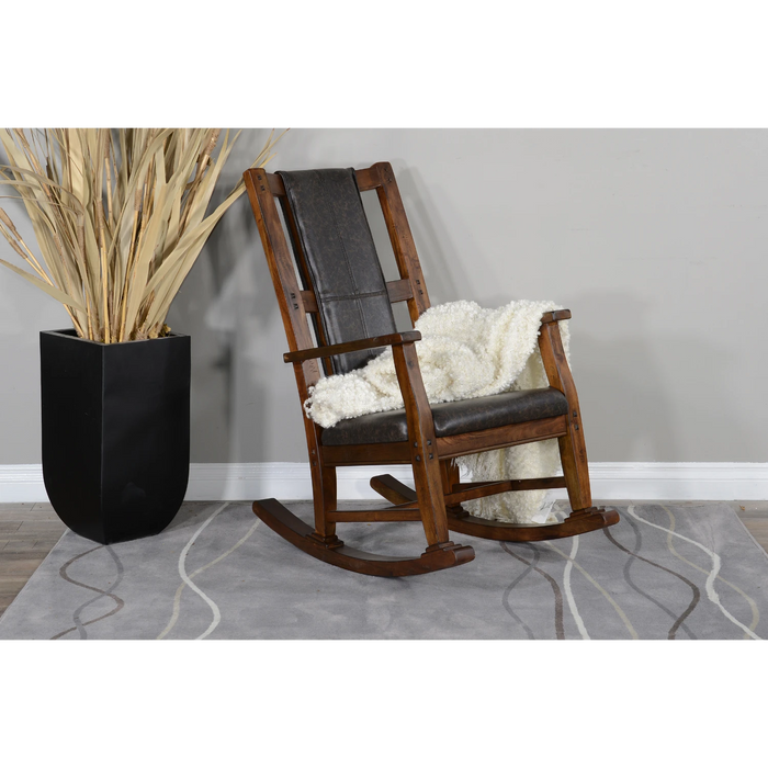 Sunny Designs Savannah Rocker, Cushion Seat & Back Antique Charcoal - Bed & Sofa Hub