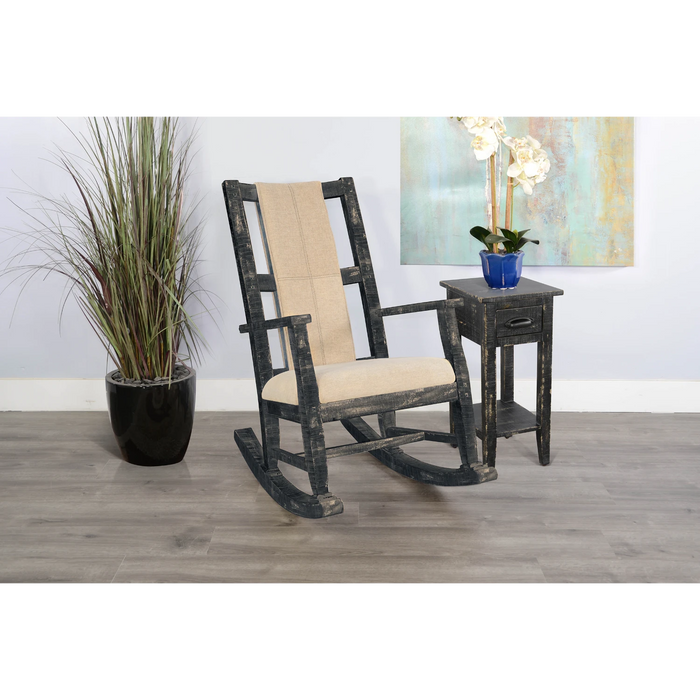 Sunny Designs Black Sand Rocker, Cushion Seat & Back Black Sand - Bed & Sofa Hub