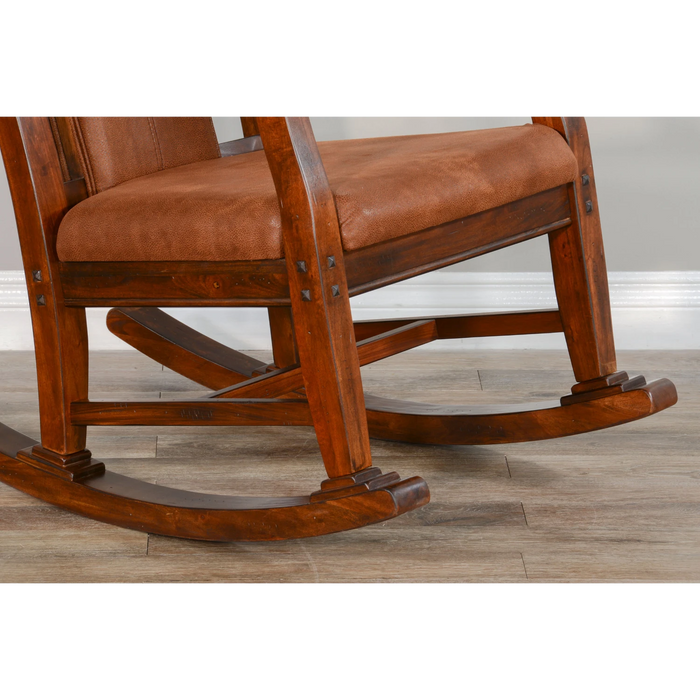 Sunny Designs Santa Fe Rocker, Cushion Seat & Back Dark Chocolate - Bed & Sofa Hub