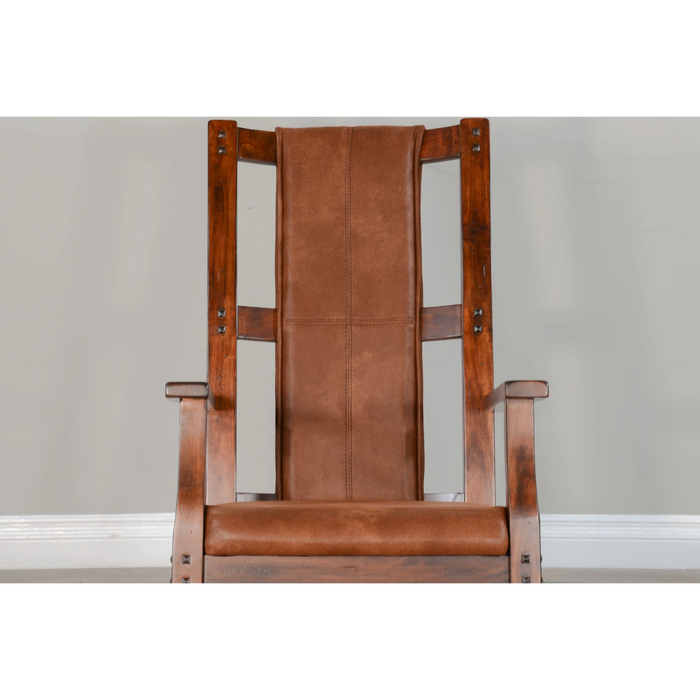 Sunny Designs Santa Fe Rocker, Cushion Seat & Back Dark Chocolate - Bed & Sofa Hub