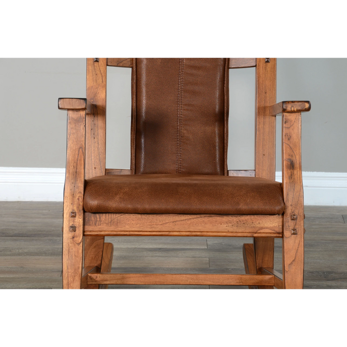 Sunny Designs Sedona Rocker, Cushion Seat & Back Rustic oak - Bed & Sofa Hub