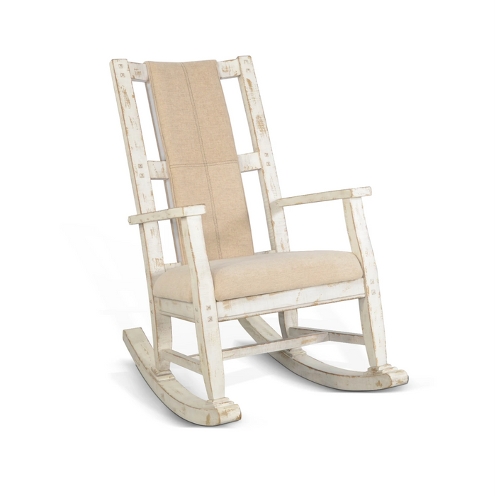 Sunny Designs White Sand Rocker, Cushion Seat & Back White Sand - Bed & Sofa Hub