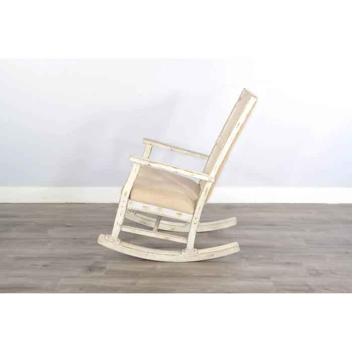 Sunny Designs White Sand Rocker, Cushion Seat & Back White Sand - Bed & Sofa Hub