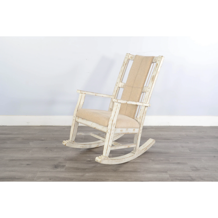 Sunny Designs White Sand Rocker, Cushion Seat & Back White Sand - Bed & Sofa Hub