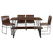 Coaster Topeka 6-piece Rectangular Dining Room Table Set Mango Cocoa - Bed & Sofa Hub