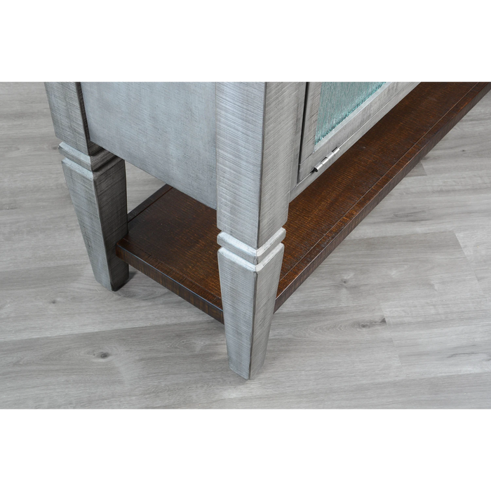 Sunny Designs Homestead Hills Alpine Grey Wood Server Tobacco Leaf and Alpine Grey - Bed & Sofa Hub