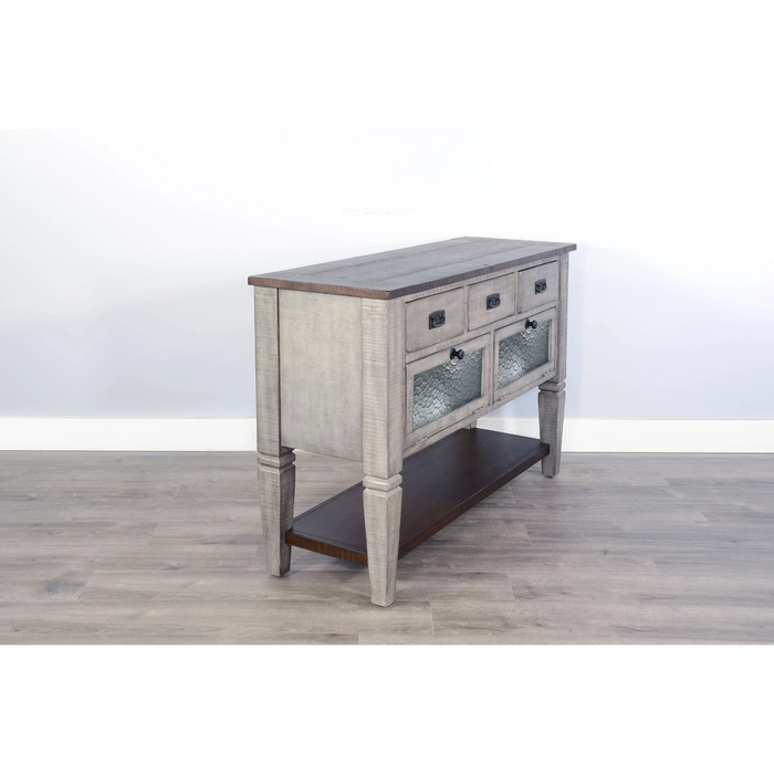 Sunny Designs Homestead Hills Alpine Grey Wood Server Tobacco Leaf and Alpine Grey - Bed & Sofa Hub