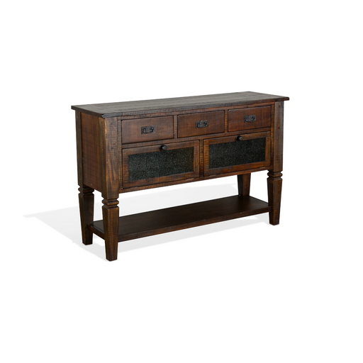Sunny Designs Homestead 54" Transitional Mahogany Wood Server in Tobacco Leaf - Bed & Sofa Hub