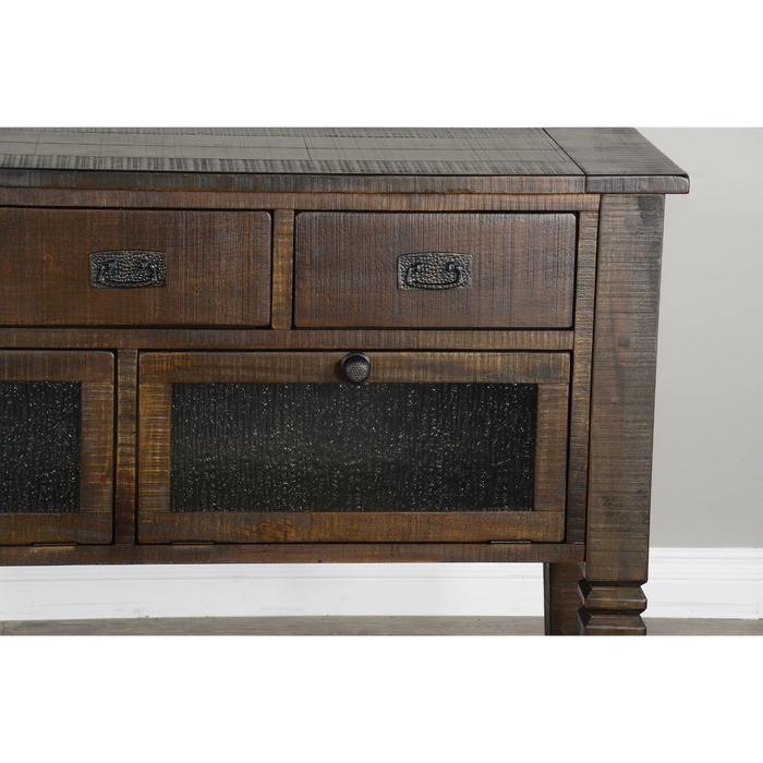 Sunny Designs Homestead 54" Transitional Mahogany Wood Server in Tobacco Leaf - Bed & Sofa Hub