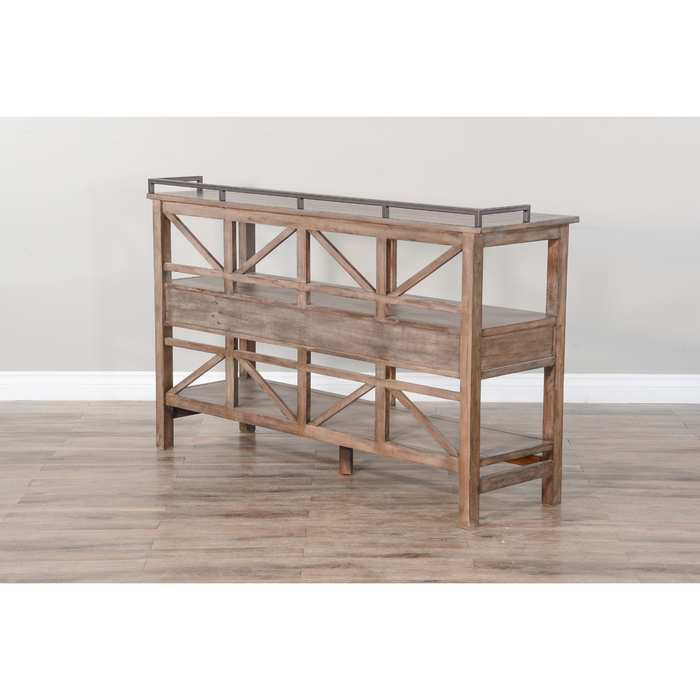 Sunny Designs Buckskin 60" Server with Metal Accents Buckskin - Bed & Sofa Hub