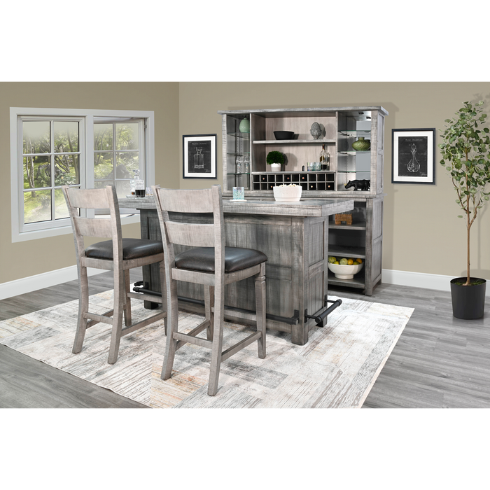 Sunny Designs Buffet & Back Bar Hutch  Alpine Grey - Bed & Sofa Hub