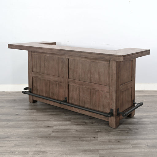 Sunny Designs 80" Traditional Wood Home Bar Buckskin - Bed & Sofa Hub