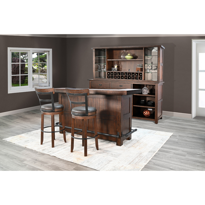 Sunny Designs Homestead Hutch & Buffet Tobacco Leaf - Bed & Sofa Hub