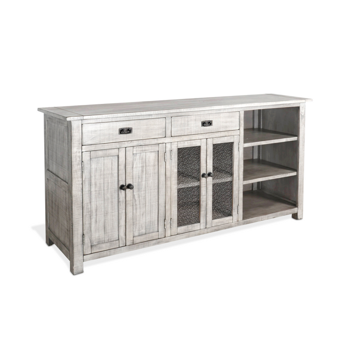 Sunny Designs 80" Transitional Wood Buffet Alpine Grey - Bed & Sofa Hub
