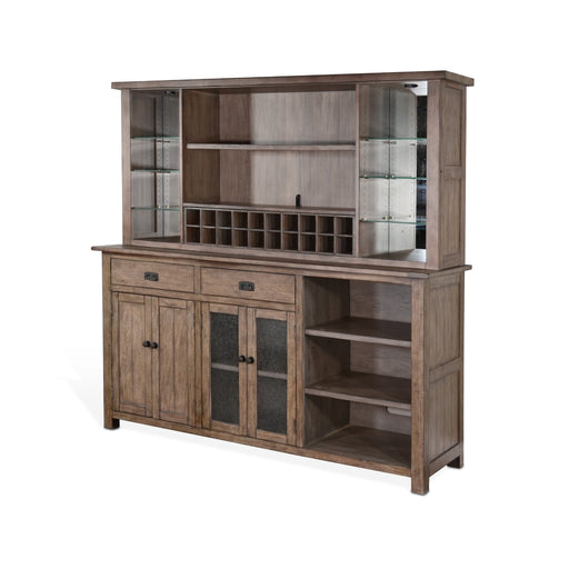 Sunny Designs Buffet & Back Bar Hutch Buckskin - Bed & Sofa Hub