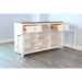 Sunny Designs Wood White Buffet with Drawers European Cottage - Bed & Sofa Hub