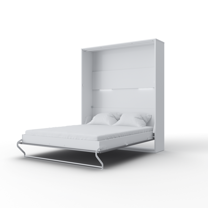 Maxima House Murphy bed Vertical European Queen with mattress and LED included INVENTO IN-14WLED - Bed & Sofa Hub