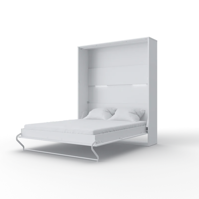 Maxima House Vertical European Queen Murphy Bed Invento with Led - Bed & Sofa Hub