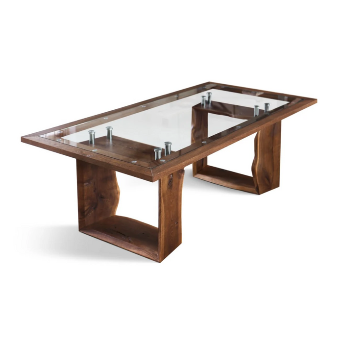 Maxima House Solid Wood/ Tampered Glass Dining Table Gor Xo - Bed & Sofa Hub
