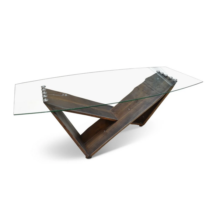 Maxima House Winik Glass Top Dining Table - Bed & Sofa Hub