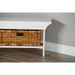 Sunny Designs 55"W Bench with Woven Baskets River Birch - Bed & Sofa Hub