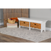 Sunny Designs 55"W Bench with Woven Baskets River Birch - Bed & Sofa Hub