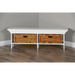 Sunny Designs 55"W Bench with Woven Baskets River Birch - Bed & Sofa Hub