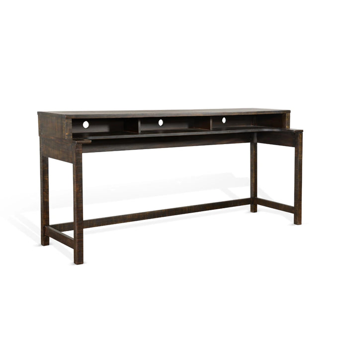 Sunny Designs Console Table with USB Power Pack Tobacco Leaf - Bed & Sofa Hub