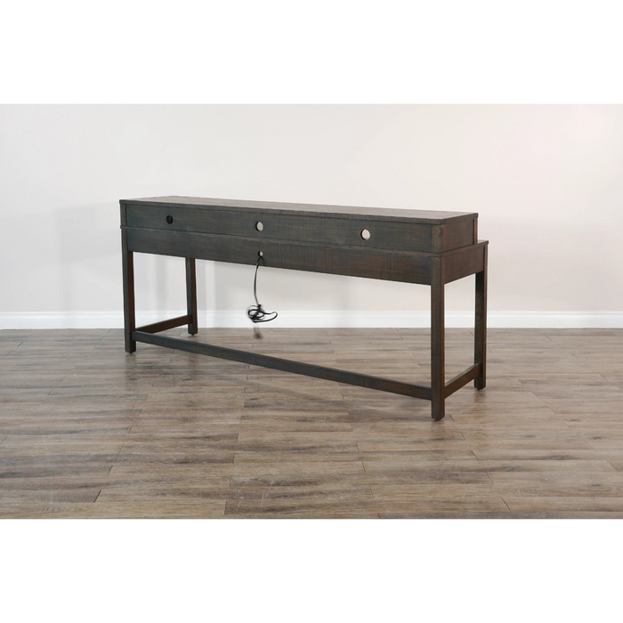 Sunny Designs Console Table with USB Power Pack Tobacco Leaf - Bed & Sofa Hub