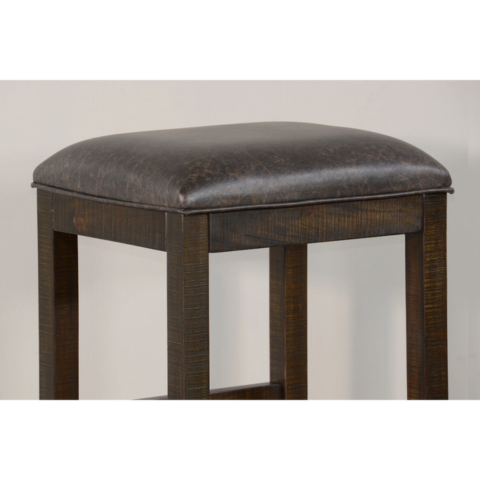 Sunny Designs Counter Cushion Seat Stool Tobacco Leaf - Bed & Sofa Hub