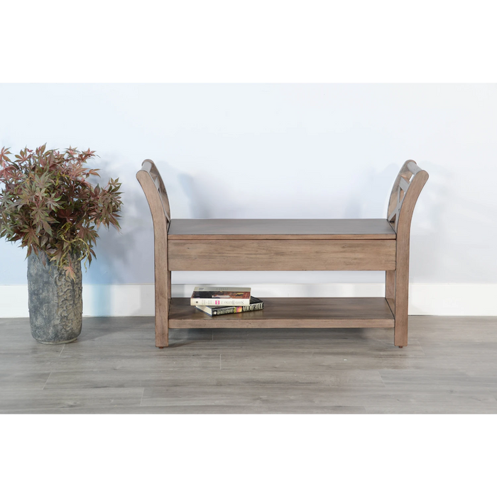 Sunny Designs 48" Accent Storage Bench Buckskin - Bed & Sofa Hub