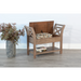 Sunny Designs Accent Bench with Storage, Wood Seat Buckskin - Bed & Sofa Hub