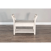 Sunny Designs Accent Bench with Storage, Wood Seat Marble White - Bed & Sofa Hub