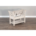 Sunny Designs Accent Bench with Storage, Wood Seat Marble White - Bed & Sofa Hub