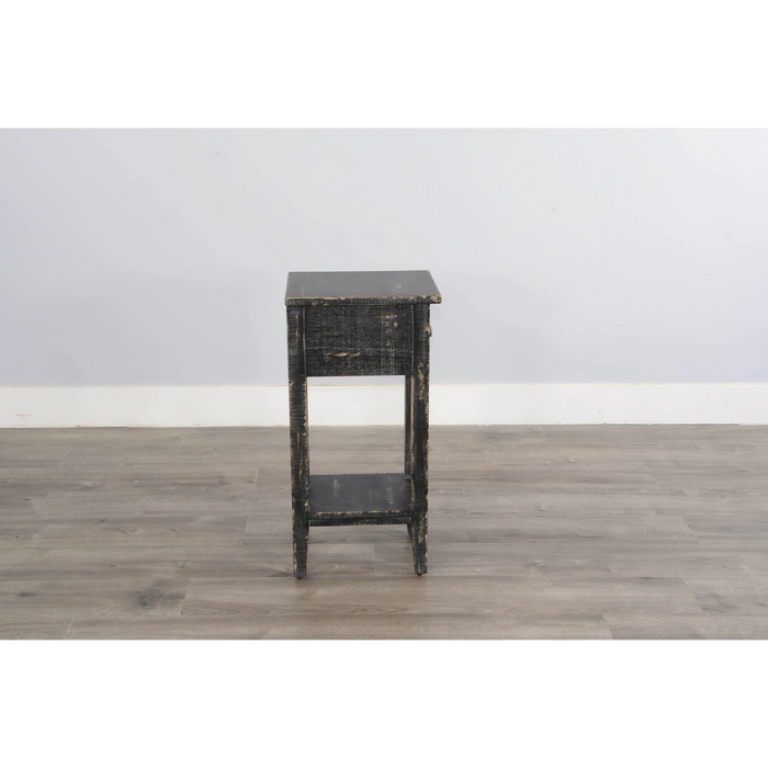 Sunny Designs Chair Side Table Black Sand - Bed & Sofa Hub