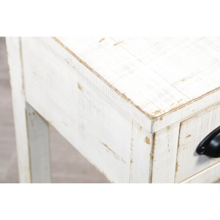 Sunny Designs Chair Side Table White Sand - Bed & Sofa Hub