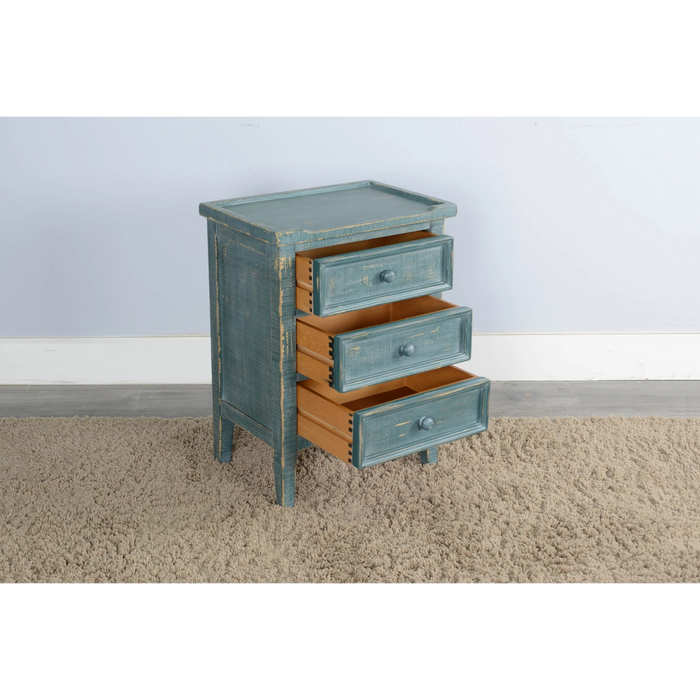 Sunny Designs Marina End Table with Drawers Sea Grass - Bed & Sofa Hub