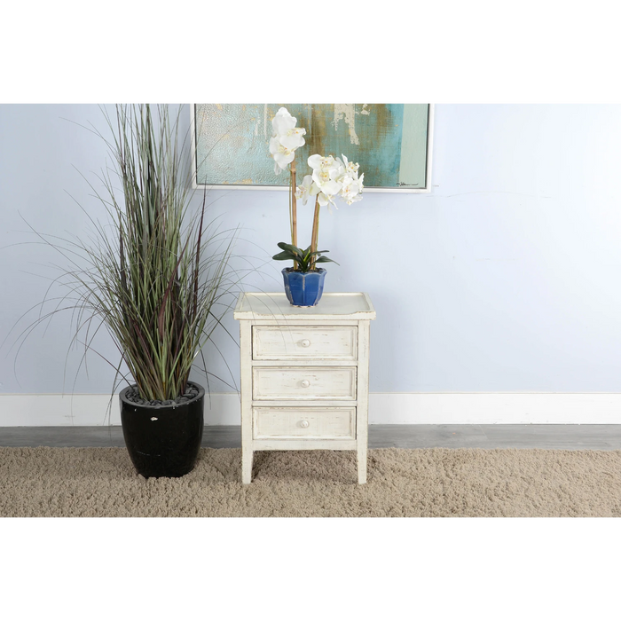 Sunny Designs End Table White Sand - Bed & Sofa Hub