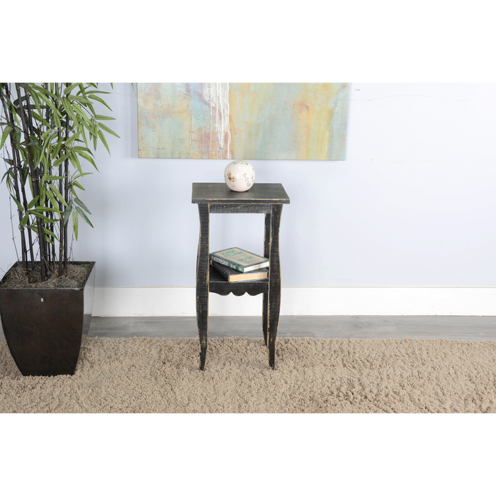 Sunny Designs Tier End Table Black Sand - Bed & Sofa Hub