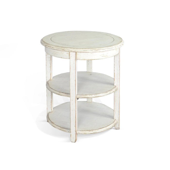 Sunny Designs White Sand Side Table White Sand - Bed & Sofa Hub