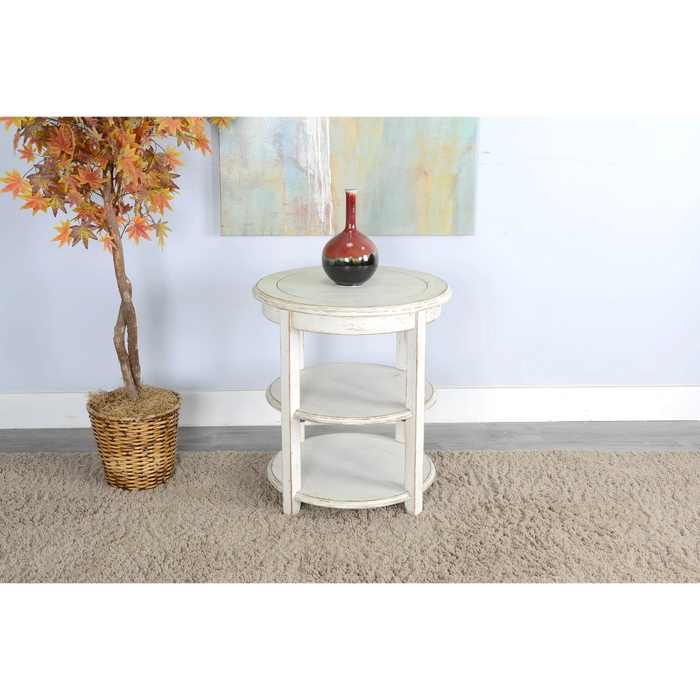 Sunny Designs White Sand Side Table White Sand - Bed & Sofa Hub
