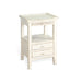 Sunny Designs Side Table White Sand - Bed & Sofa Hub