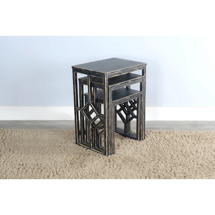 Sunny Designs Nesting Table Black Sand - Bed & Sofa Hub