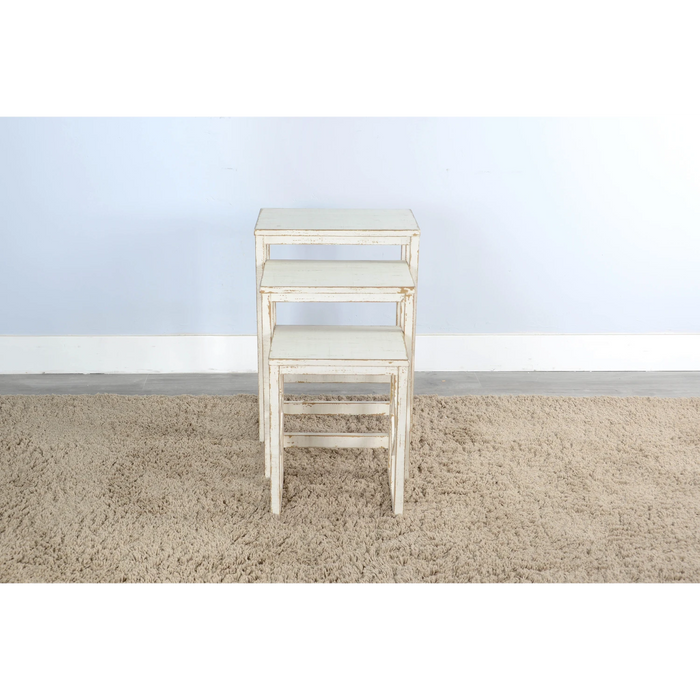 Sunny Designs Nesting Table White Sand - Bed & Sofa Hub