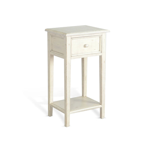 Sunny Designs Side Table White Sand - Bed & Sofa Hub
