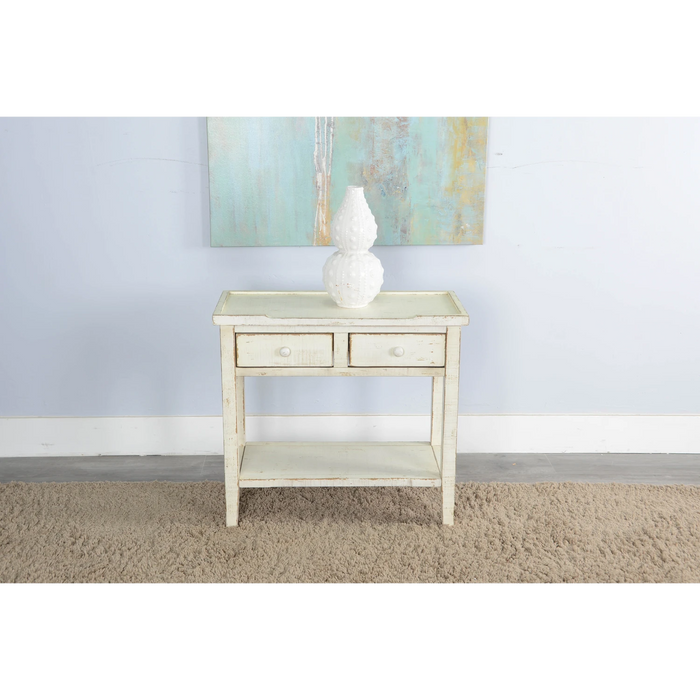 Sunny Designs Side Table White Sand - Bed & Sofa Hub